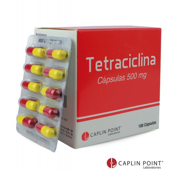 TETRACICLINA 500 MG CAJA X 100 CAPSULAS.