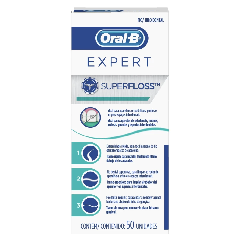 HILO DENTAL ORAL-B SUPER FLOSS (Ortodoncia)