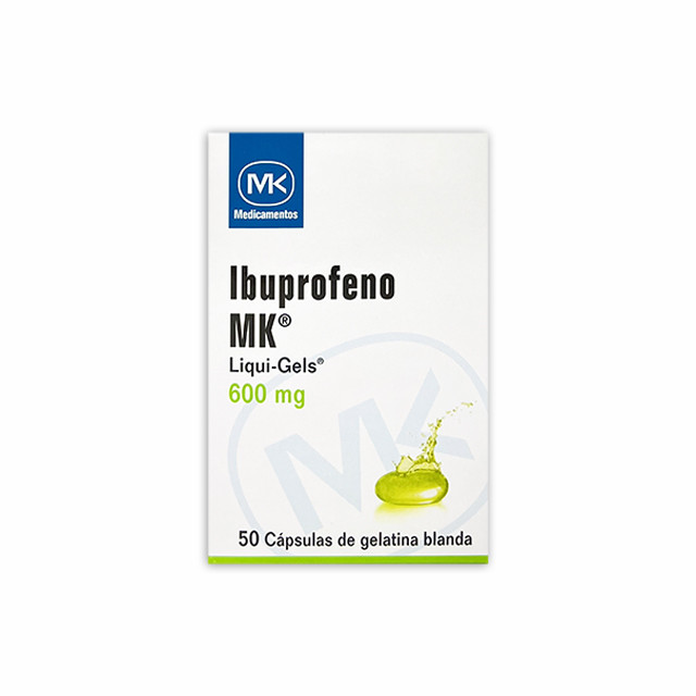 IBUPROFENO MK 600MG X 50 LIQUID-GELS