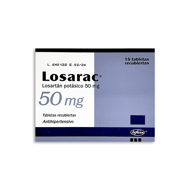 LOSARAC 50 MG X 15 TABLETAS