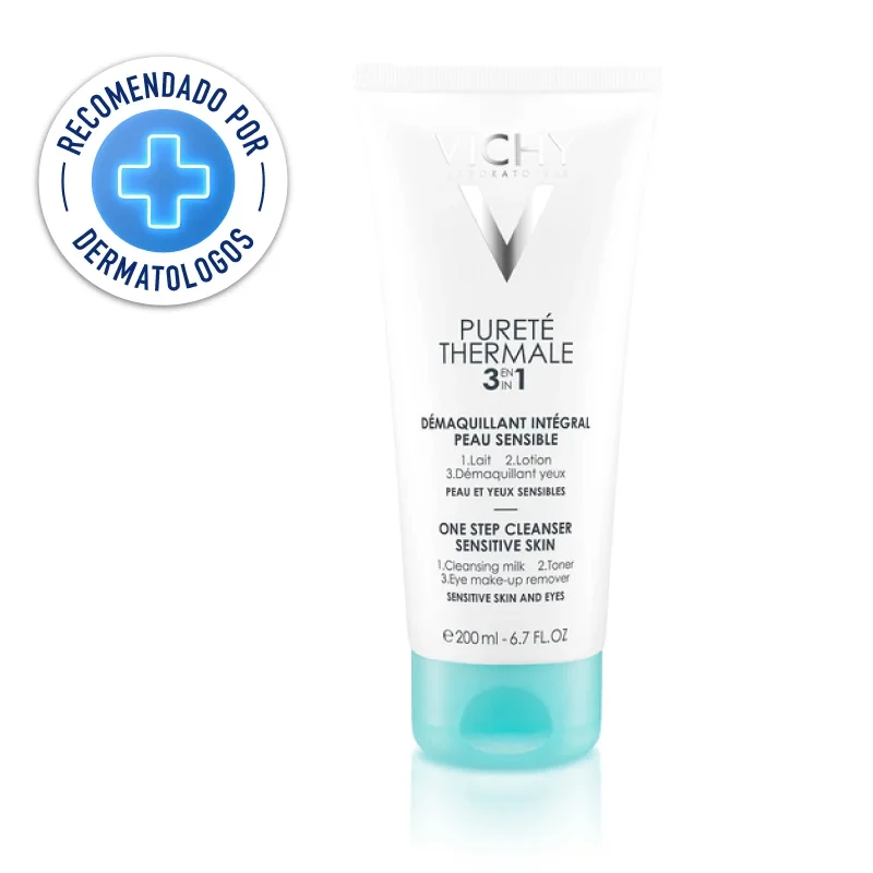 LIMPIEZA FACIAL VICHY DESMAQUILLANTE PURETE THERMALE 3EN1 PIEL SENSIBLE TUBO X 200 ML