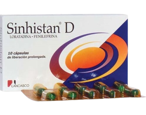 SINHISTAN D CAPSULAS 5MG/120MG X 10