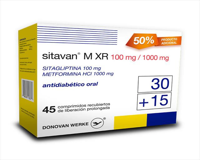 SITAVAN M XR 100/1000MG X 30+15 TABLETAS