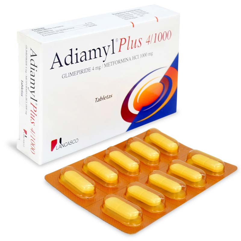 ADIAMYL PLUS TABLETAS 4MG/1000 X 20