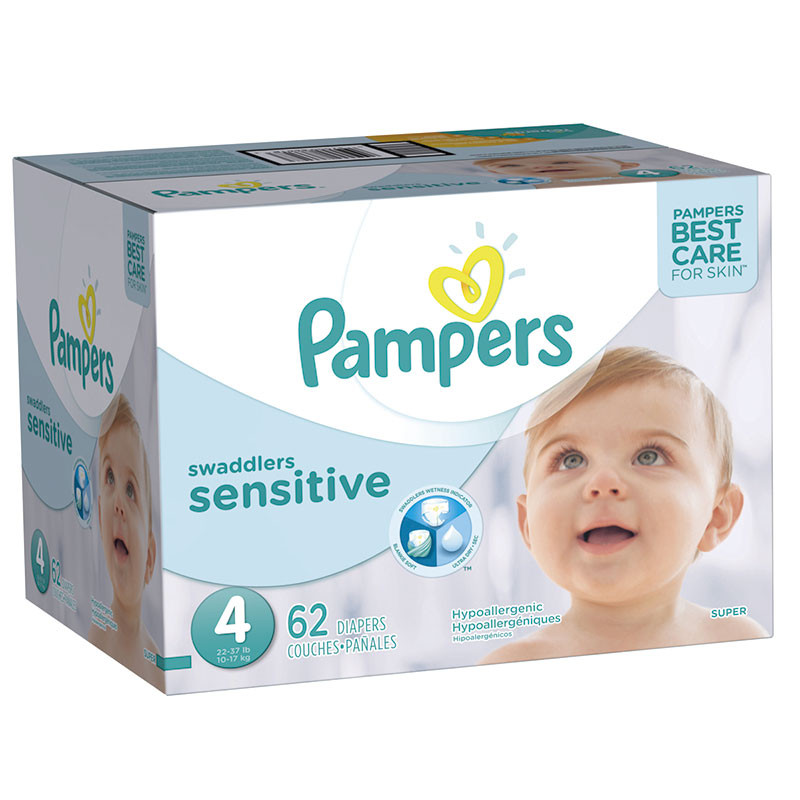 PAMPERS SWADDLERS  SUPER TALLA 4 X 62