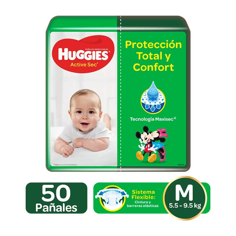 HUGGIES ACTIVE SEC JBO M X 50 UNIPACK