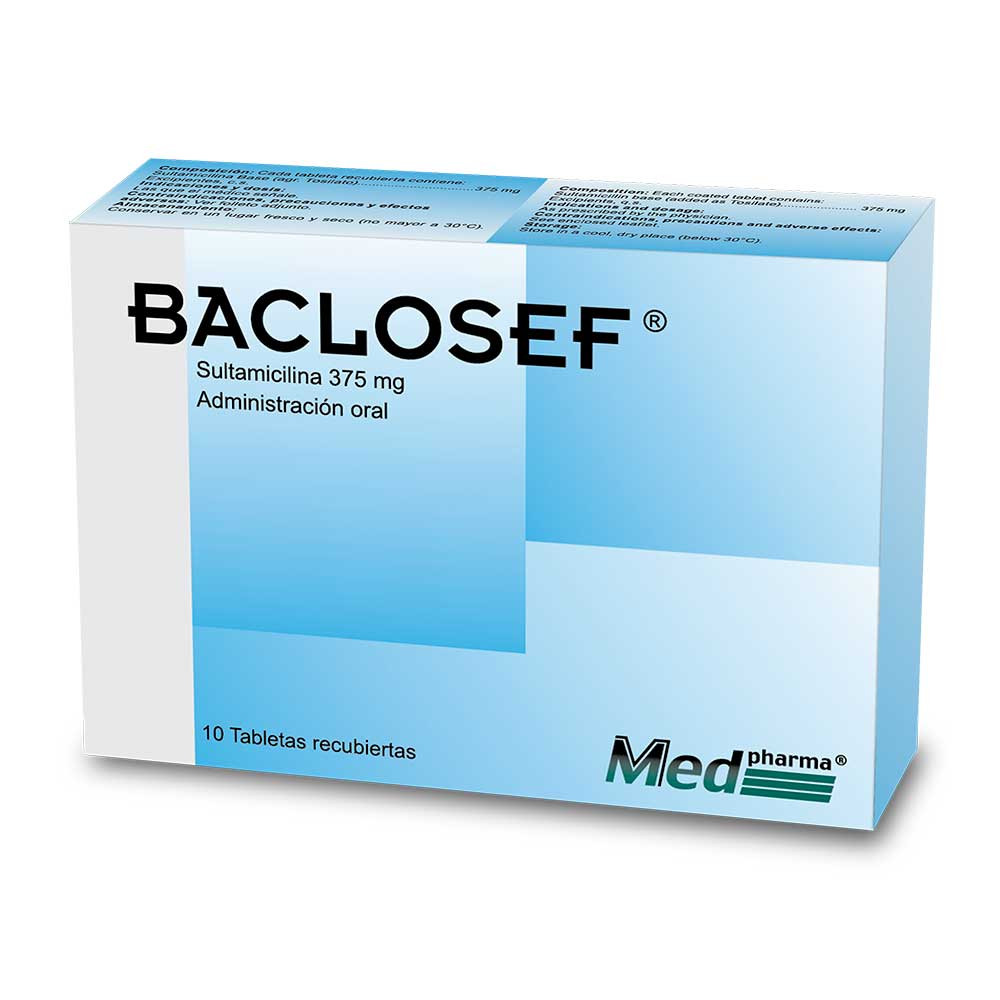 BACLOSEF TABLETAS 375MG x 10