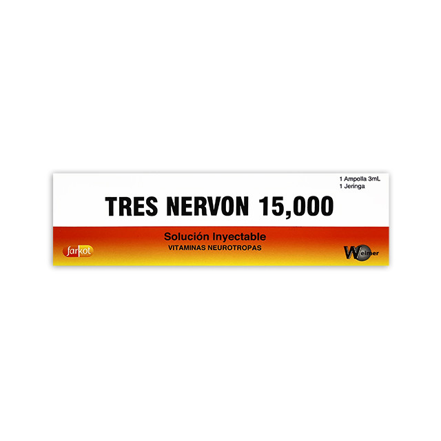 TRES NERVON 15000 3 ML X 1 AMPOLLA INYECTABLE