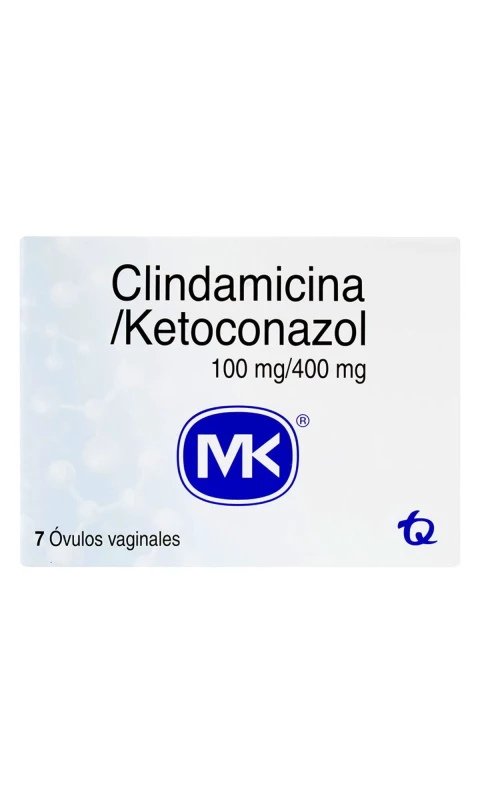 CLINDAMICINA + KETOCONAZOL MK OVULOS 100MG/400MG X 7