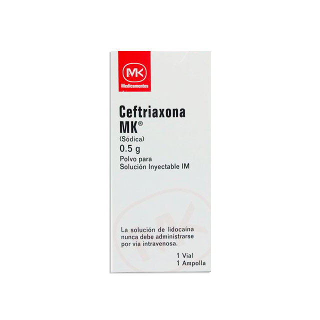 CEFTRIAXONA MK AMPOLLA INY IV 1G X 1