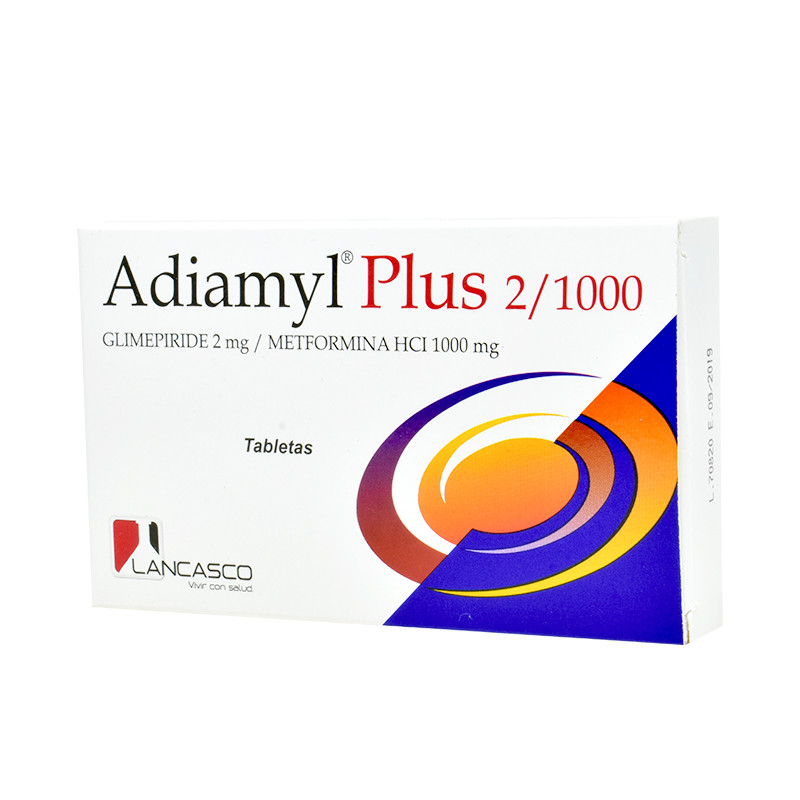 ADIAMYL PLUS TABLETAS 2MG/1000 X 30 (NP)