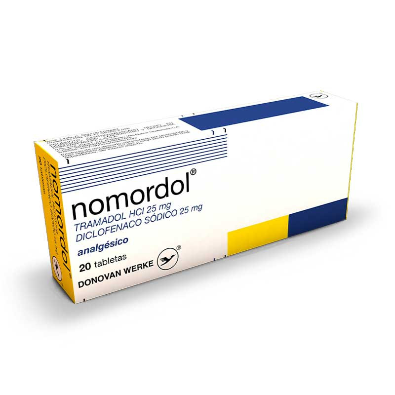 NOMORDOL 25MG X 20 TABLETAS