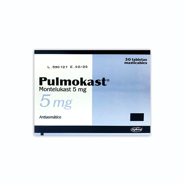 PULMOKAST 5 MG X 30 TABLETAS MASTICABLES