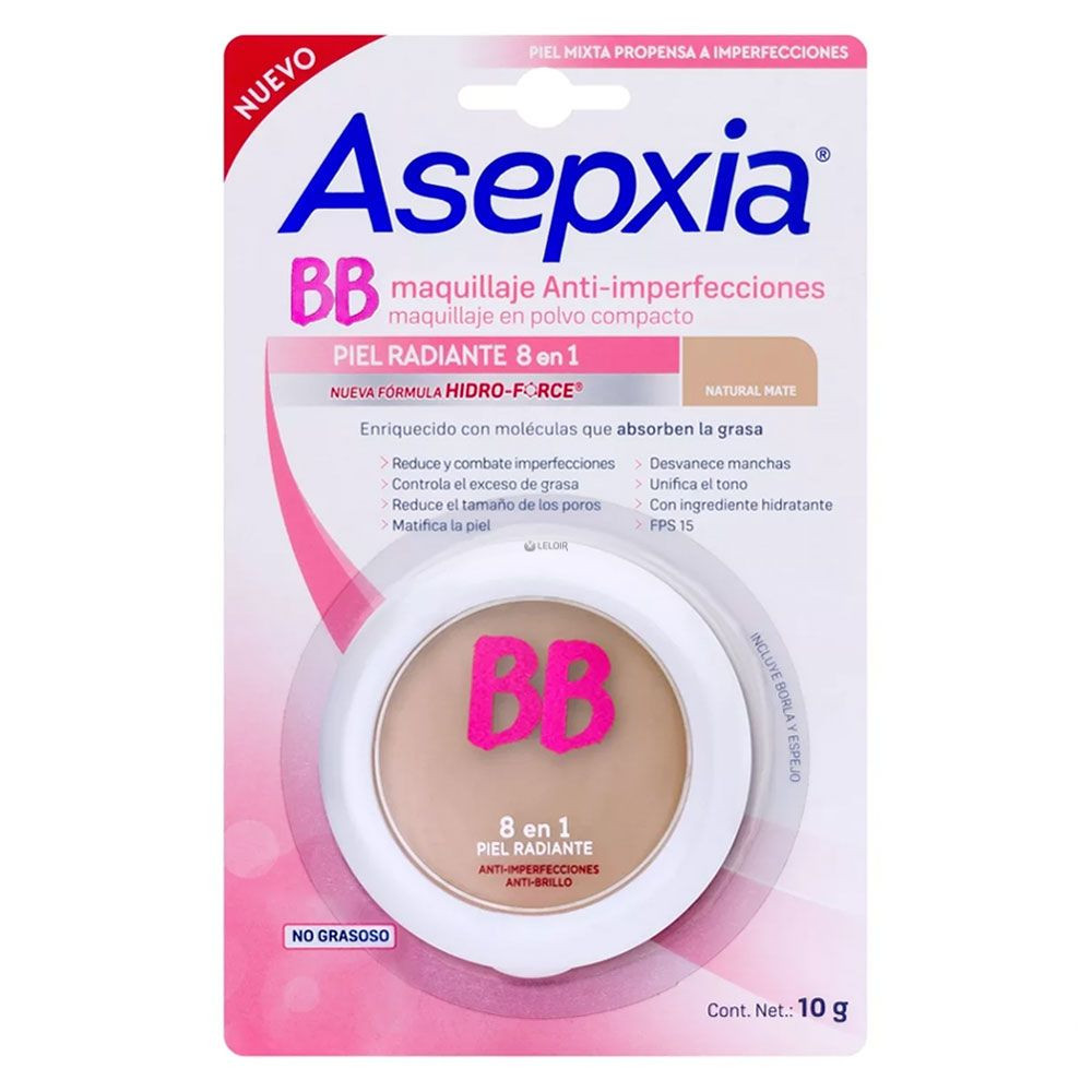 ASEPXIA BB MAQUILLAJE FPS15 NATURAL MATE X 10G