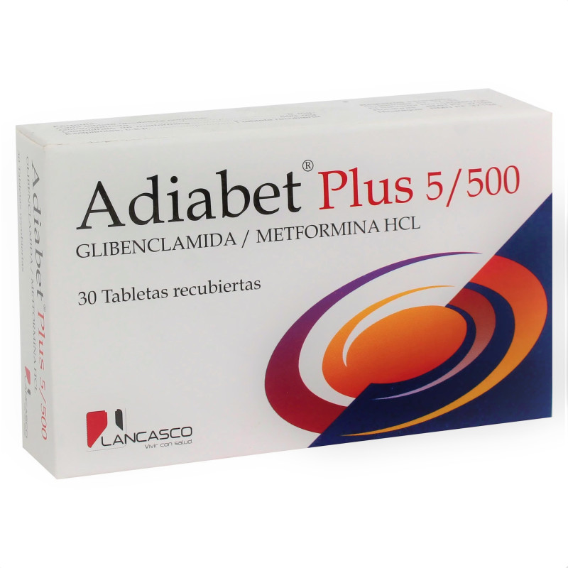 ADIABET PLUS TABLETAS 5/500MG X 30