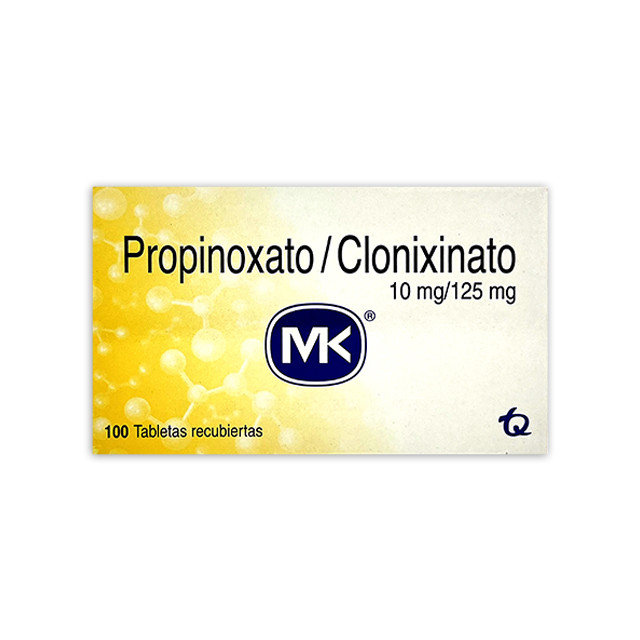 PROPINOXATO + CLONIXINATO MK 10/125MG X 10 (1BLISTER) TABLETAS