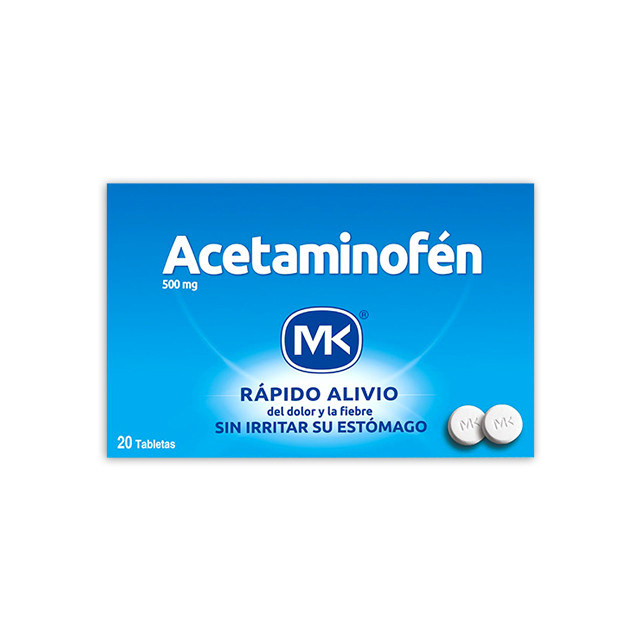 ACETAMINOFEN MK TABLETAS 500MG X 20