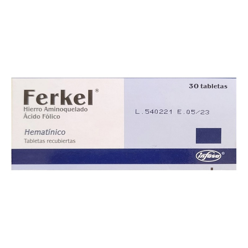 FERKEL 30MG/250 MCG X 30 TABLETAS