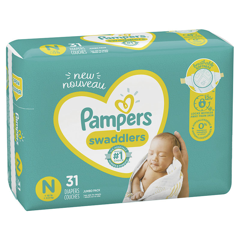 PAMPERS SWADDLERS TALLA N X 32