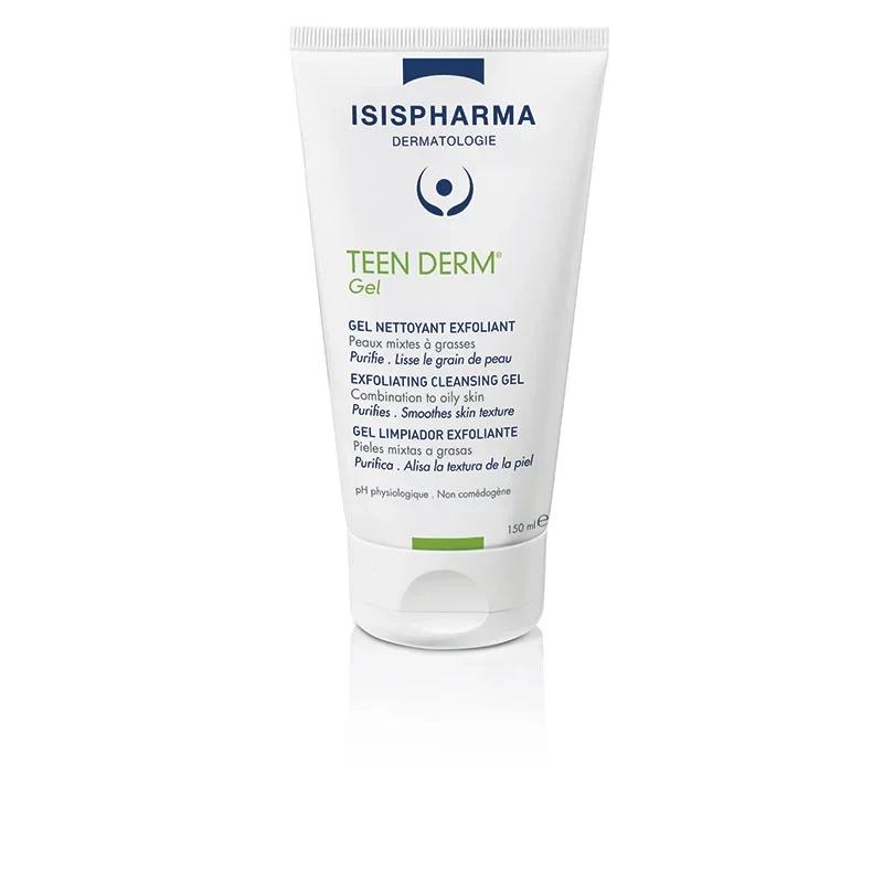 LIMPIEZA FACIAL TEEN DERM GEL EXFOLIANTE PIEL MIXTA Y GRASA TUBO 150ML