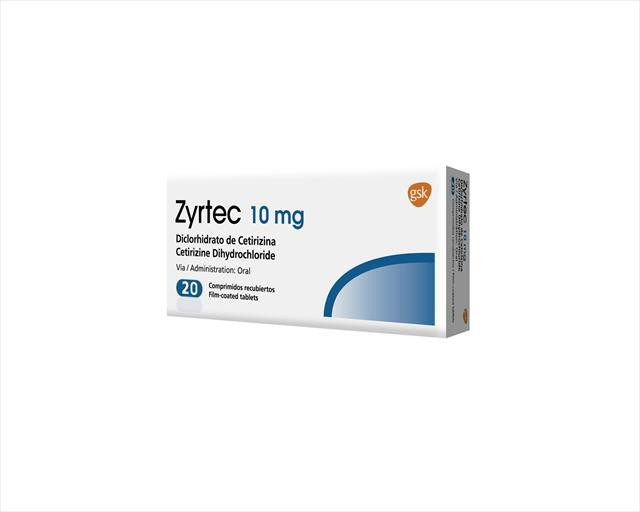 ZYRTEC 10 MG.X 20 COMPRIMIDOS