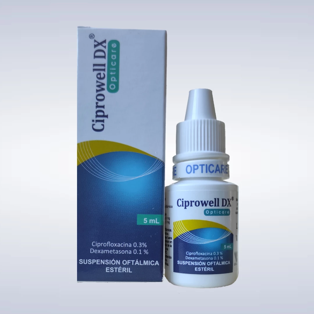 CIPROWELL DX 0.3/0.1% SUSP OFTALMICA ESTERIL X 5ML