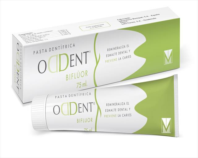 PASTA DENTAL ODDENT BIFLUOR ETIQUETA VERDE CLARO X 75ML