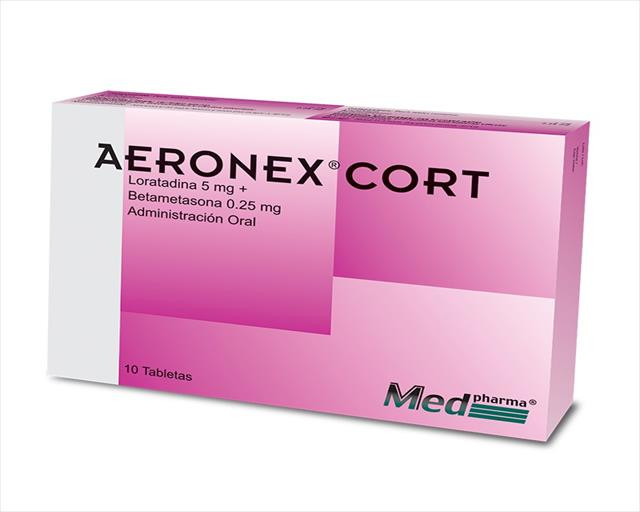 AERONEX CORT TABLETAS 5MG/0.25MG X 10