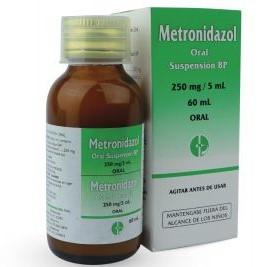 METRONIDAZOL 250 MG 5  ML  SUSPENSION 60 ML DE 1 FRASCO