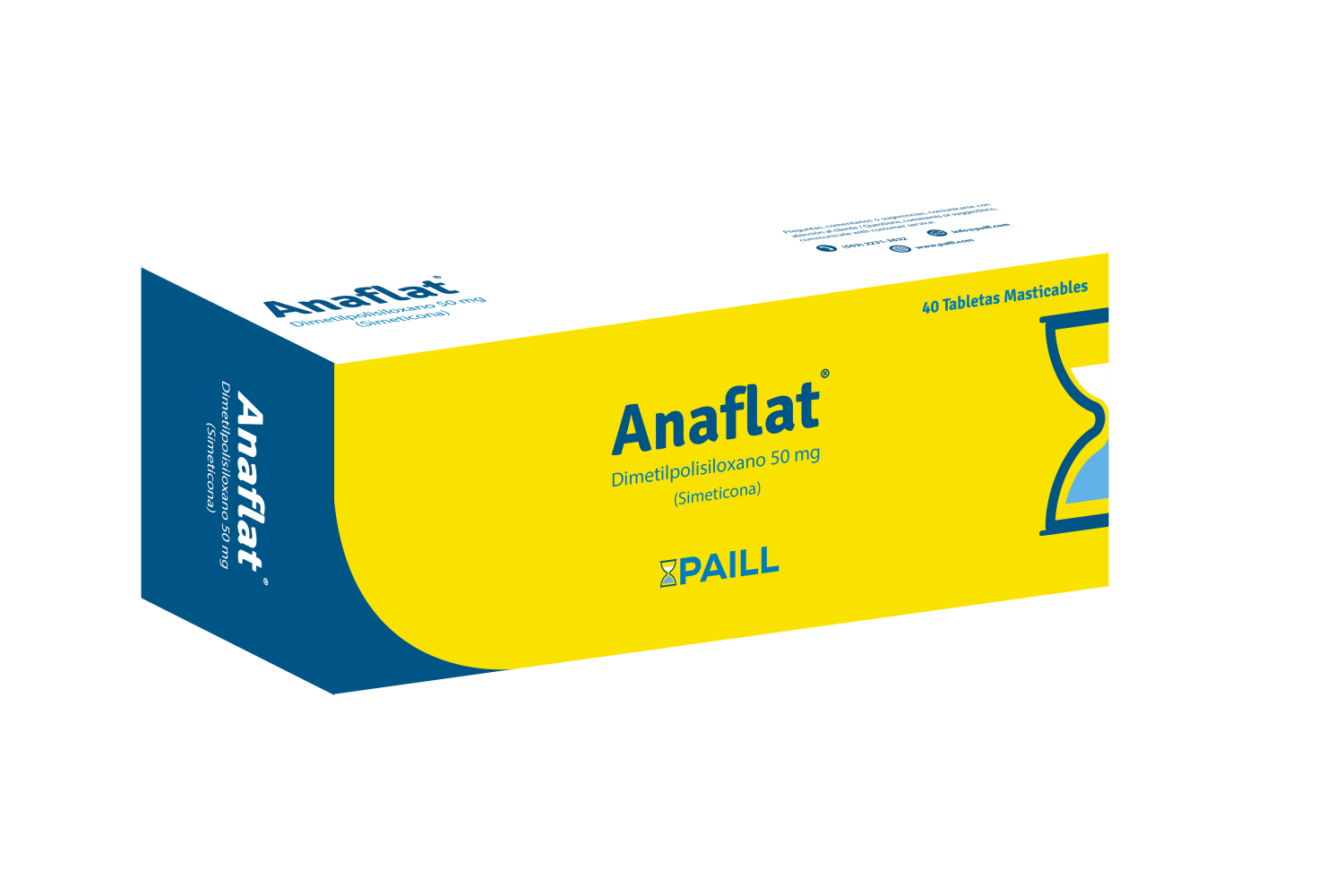 ANAFLAT 50 MG X 40 TABLETAS MASTICABLES