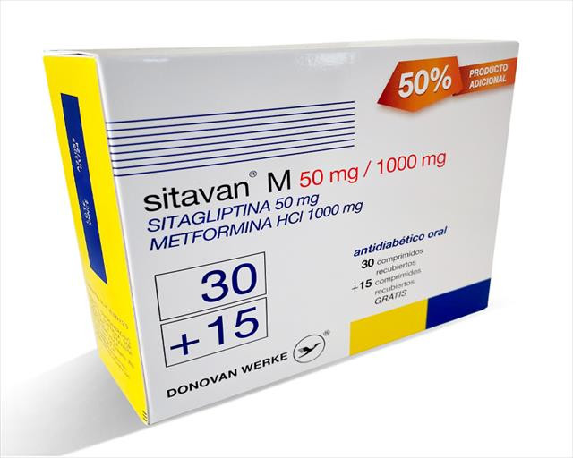 SITAVAN M 50MG/1000MG COMPRIDOS X 30+15