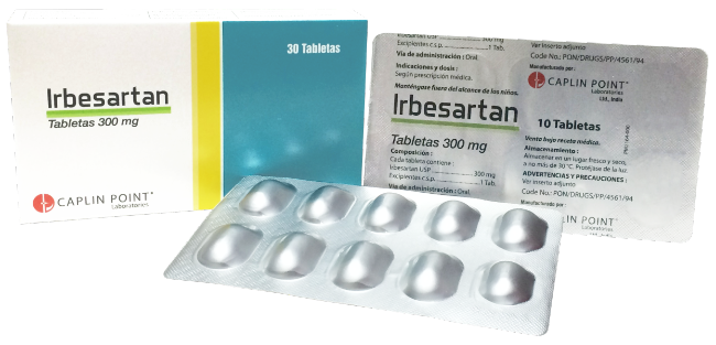 IRBESARTAN CAPLIN 300 MG X 30 TABLETAS