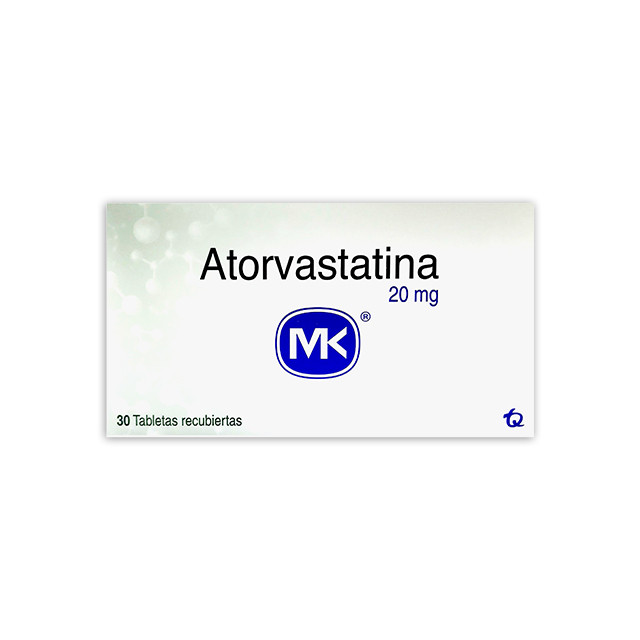 ATORVASTATINA MK TABLETAS 20MG X 30