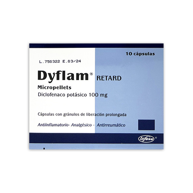 DYFLAM RETARD 100 MG X 10 CAPSULAS