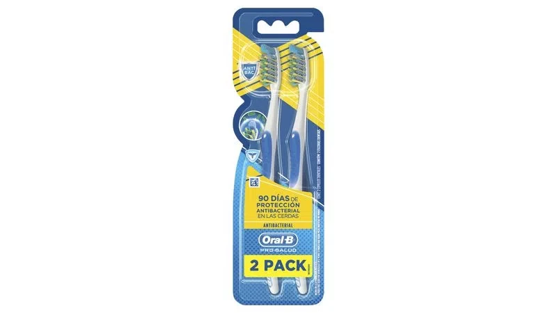 CEPILLO ORAL-B PRO SALUD ANTIBAC SUAVE X 2