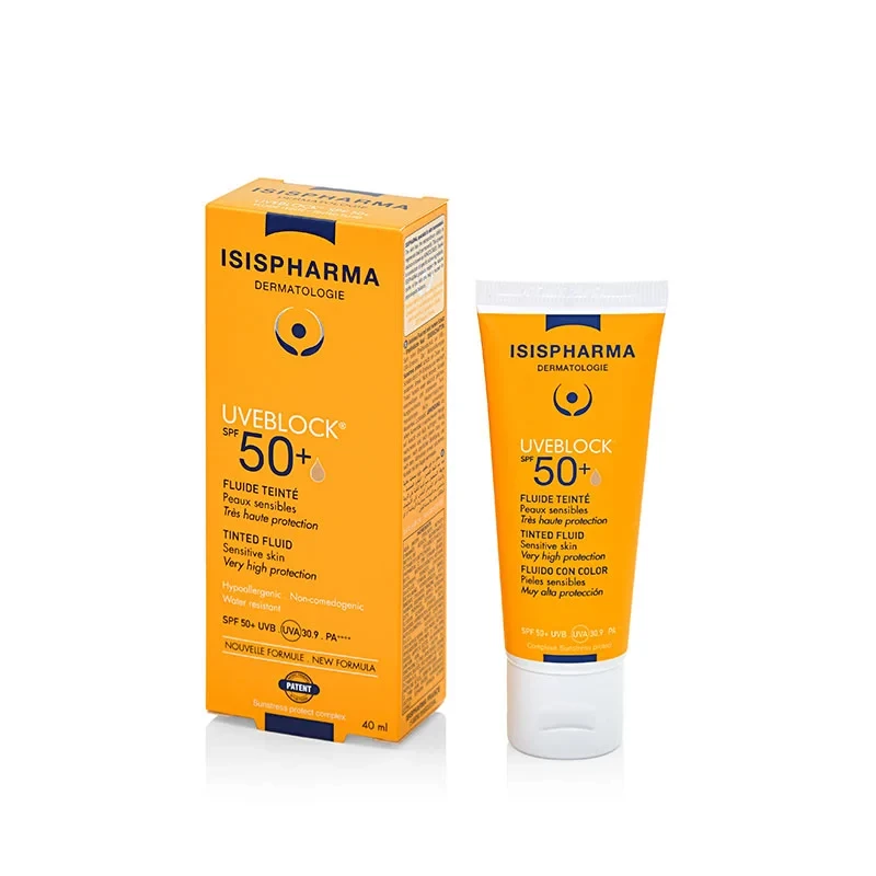 PROTECTOR SOLAR FACIAL UVERBLOCK SPF50+ TINTED LIGHT TUBO 40ML