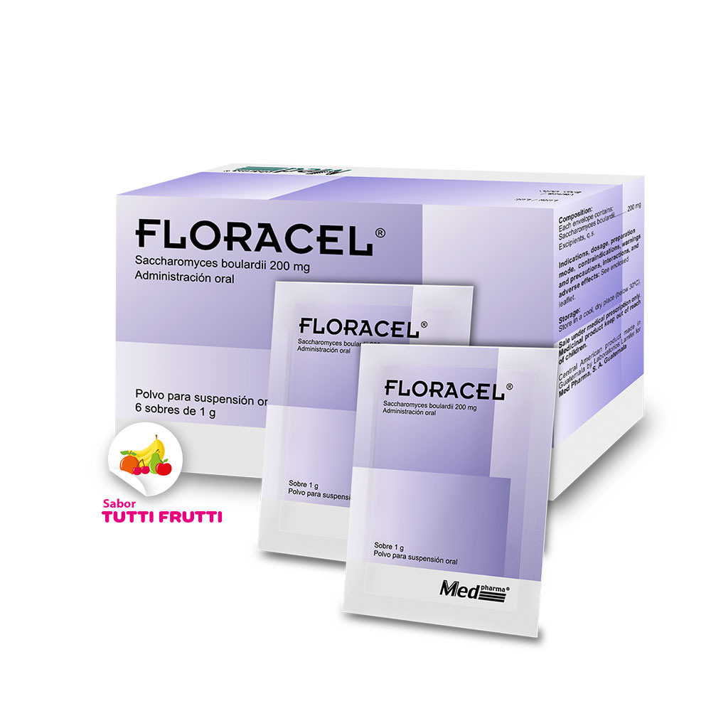 FLORACEL SOBRES 200MG/1G X 6