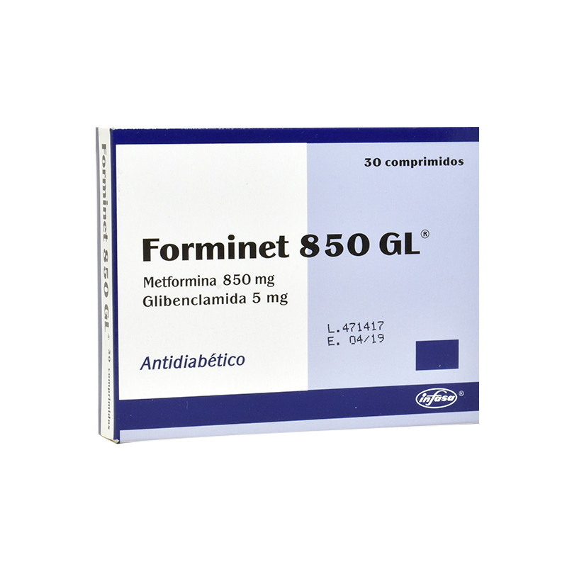 FORMINET GL 850MG/5MG X 30 COMPRIMIDOS