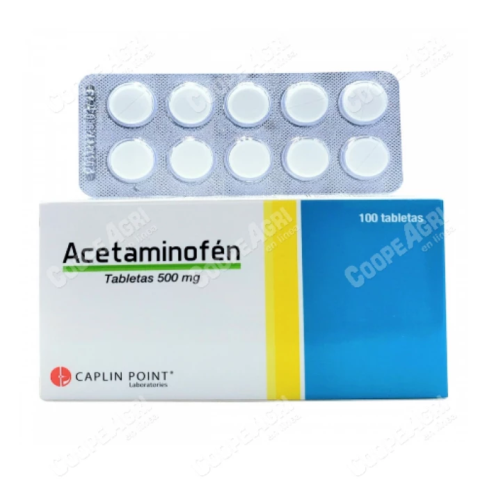 ACETAMINOFEN CAPLIN 500  MG X 100 TABLETAS