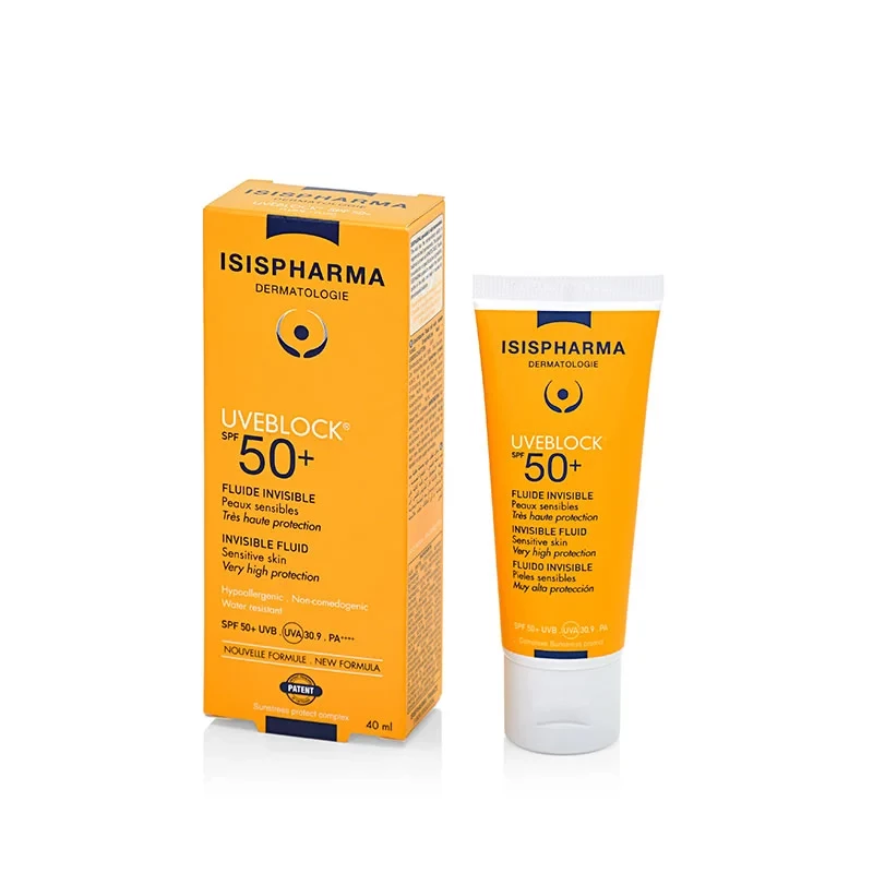 PROTECTOR SOLAR FACIAL UVERBLOCK SPF50+ TINTED INVISIBLE TUBO 40ML