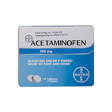 ACETAMINOFEN BAYER 500MG TABLETAS X 20