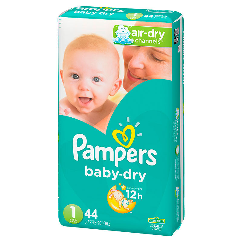 PAMPERS BABY DRY TALLA1 X 44