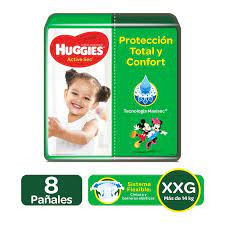 HUGGIES ACTIVE SEC REG XXG X 8