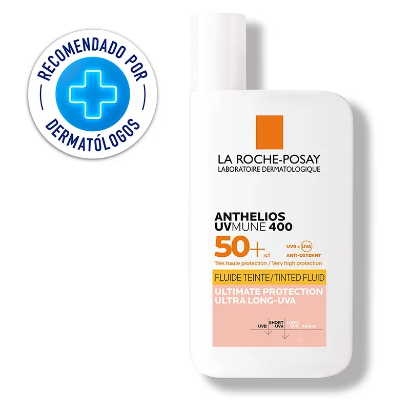 PROTECTOR SOLAR FACIAL ANTHELIOS UV MUNE 400 50+ COLOR FLUID 50ML