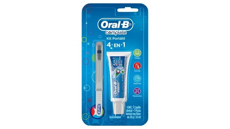 ORAL B COMPLETE BLUE 4en1 50ML + Cepillo 123 PACK