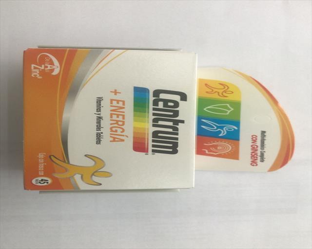 CENTRUM C/GINSENG+ENERGIA TABLETA X 45