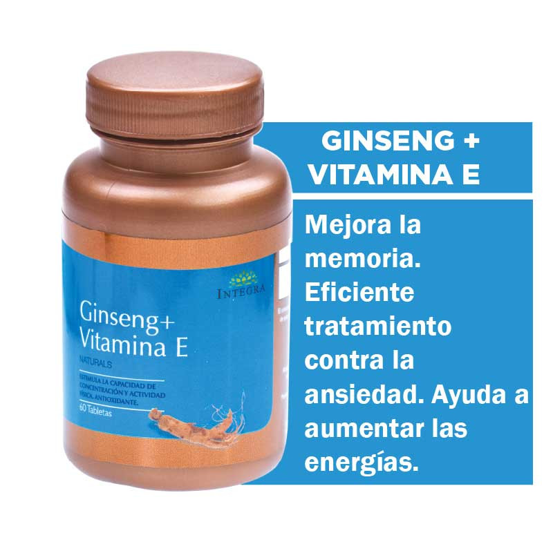 GINSENG + VITAMINA E TABLETAS X 60