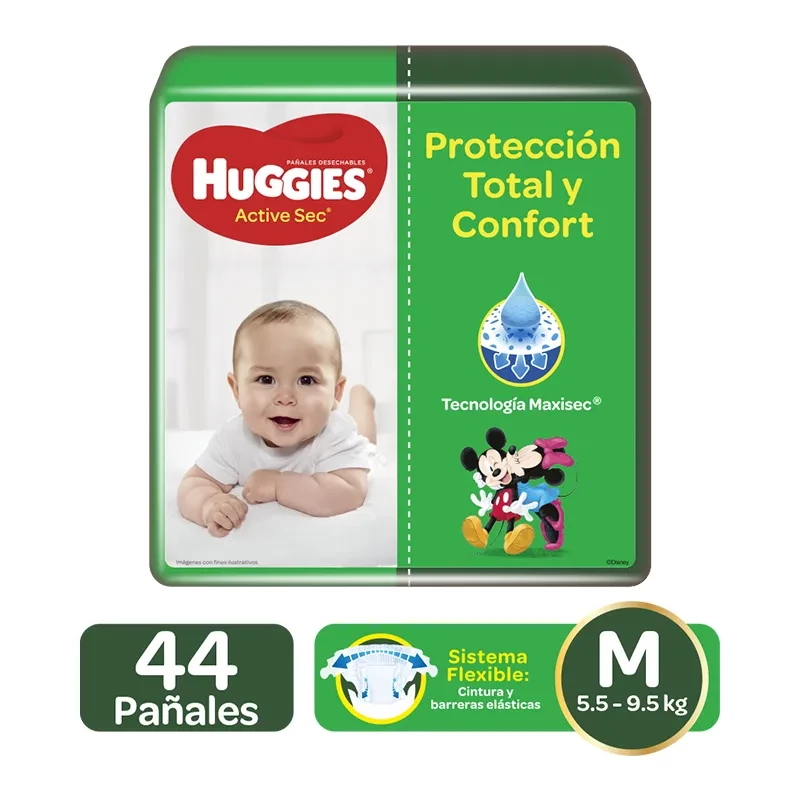 HUGGIES ACTIVE SEC MEGA M X 44