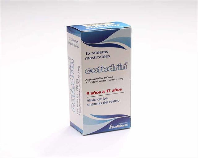 COFEDRIN TABLETAS MAST DE 9 A 17 AÑOS 200MG/1MG X 15