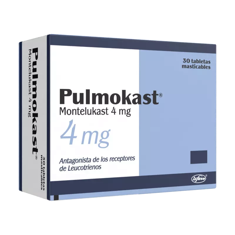 PULMOKAST 4 MG 30 TABLETAS MASTICABLES